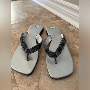 Vintage Women’s Rhinestone Beaded Sandals